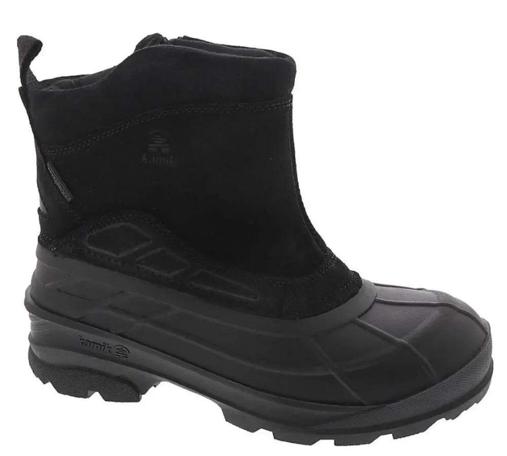 Kamik Mens Champlain 3 Winter Boot Size 12 EU 45 Black Suede Waterproof NIB